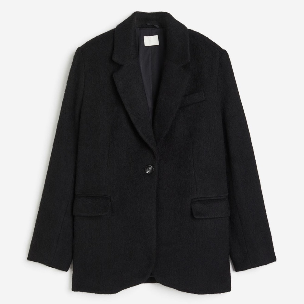 Wool- Blend Oversized Jacket